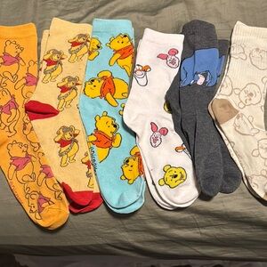 Disney Winnie the Pooh Character Socks Never worn